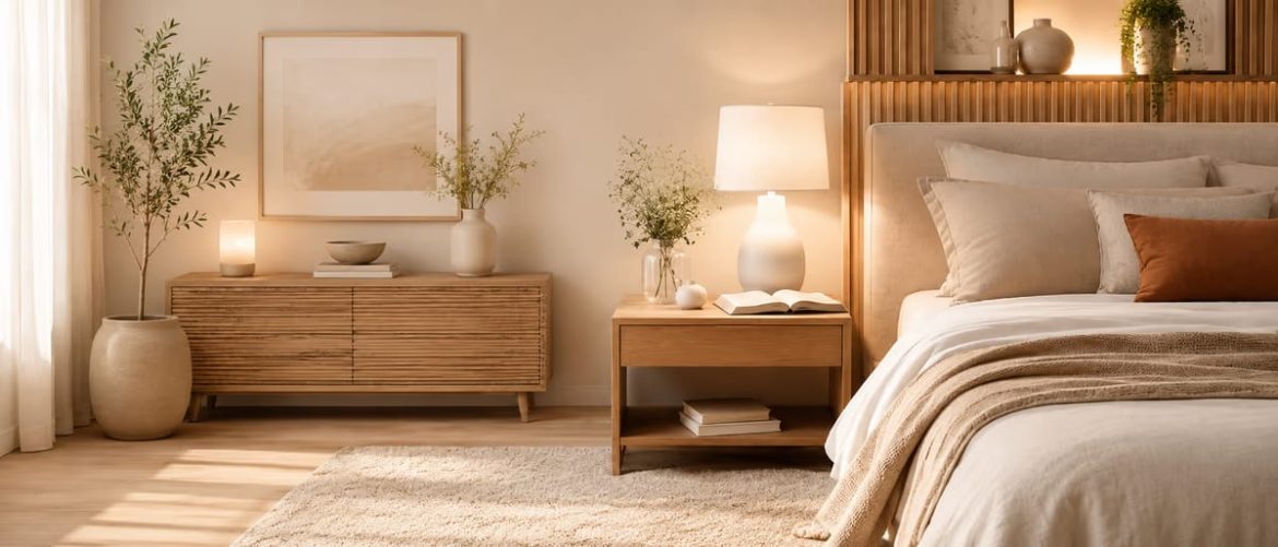 La lampe de chevet blanche, pour une chambre lumineuse