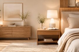 La lampe de chevet blanche, pour une chambre lumineuse