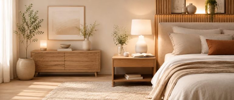 La lampe de chevet blanche, pour une chambre lumineuse